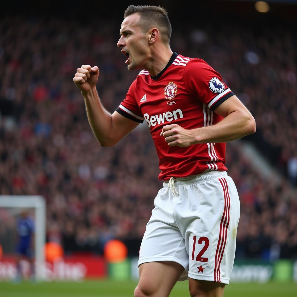 Haaland celebrates his crucial goal against Tottenham Hotspur.