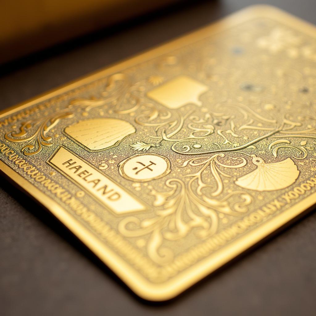 Haaland Gold Limited Edition Card Close-up