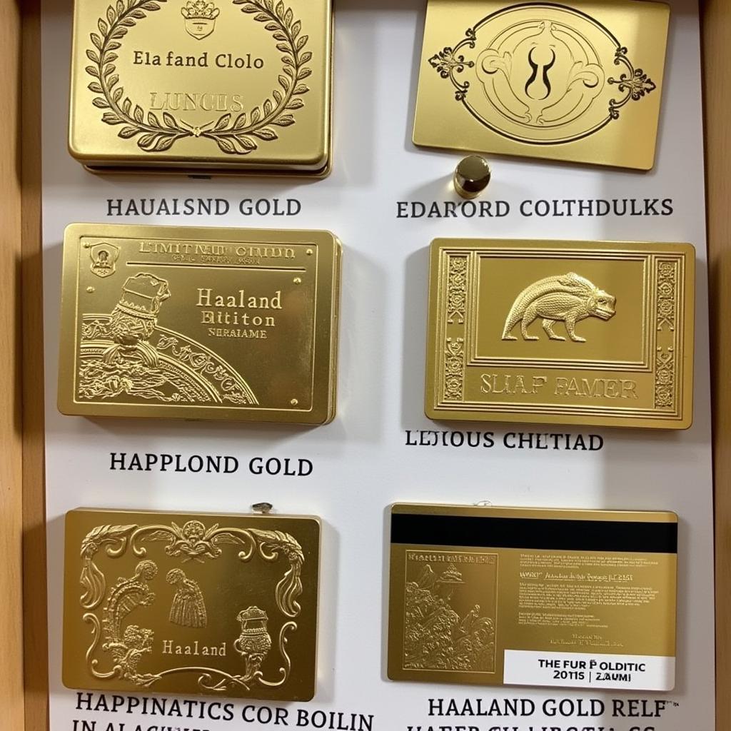 Collection of Haaland Gold Limited Edition Cards