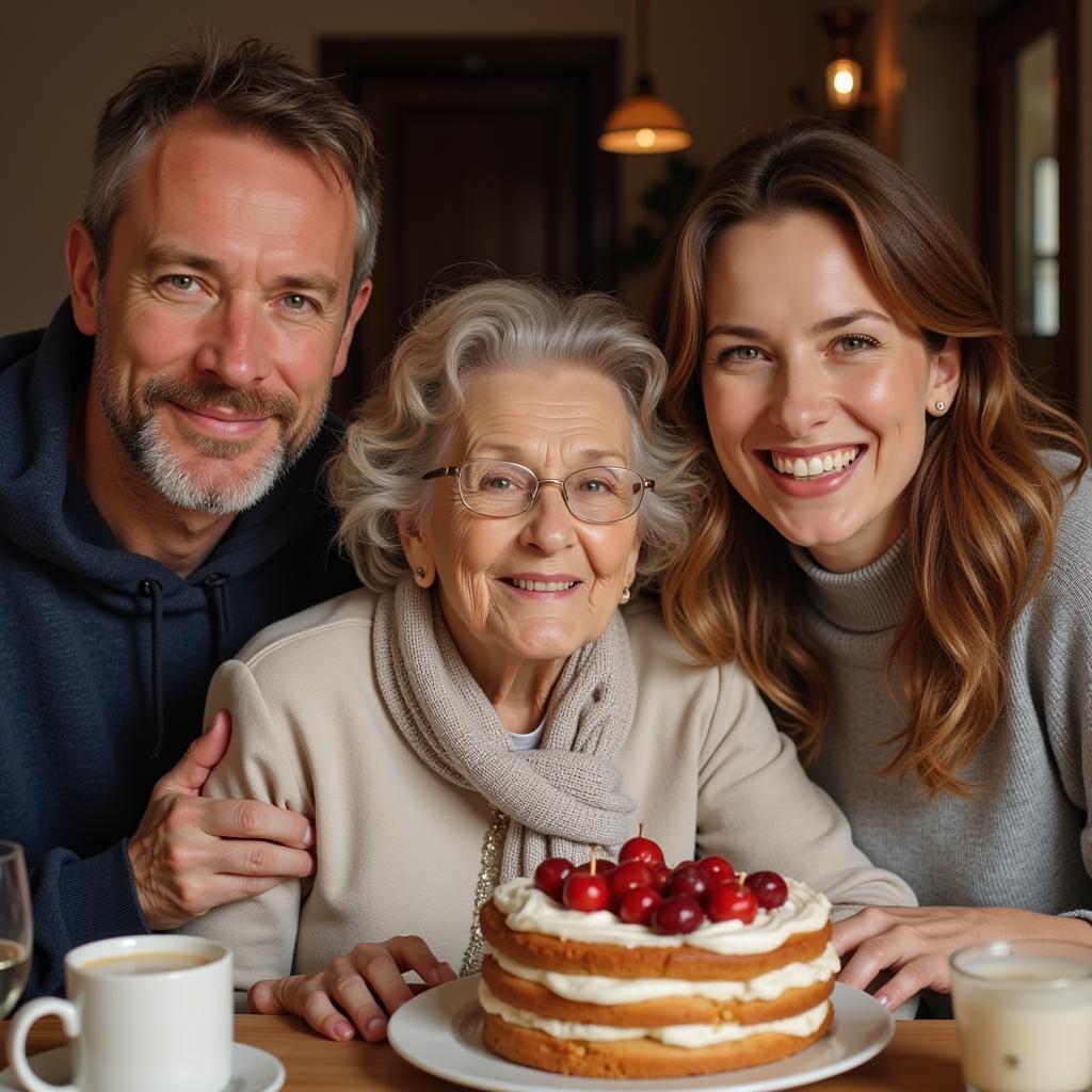 Haaland Family Photo with Grandmother