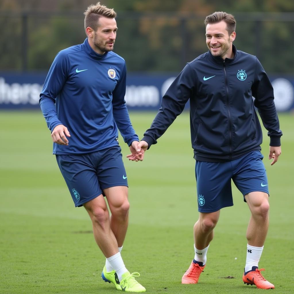 Haaland and Grealish training together at Manchester City