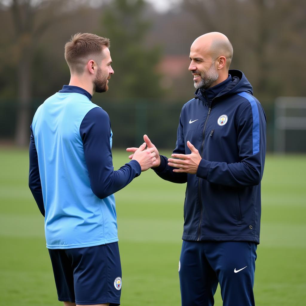 Haaland Training with Pep Guardiola