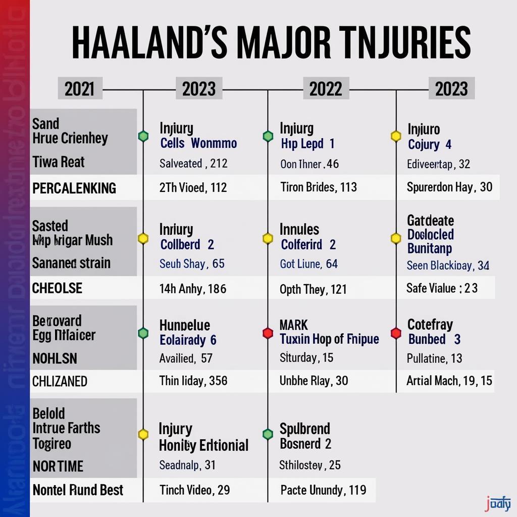 Haaland Injury Timeline 2021-2023