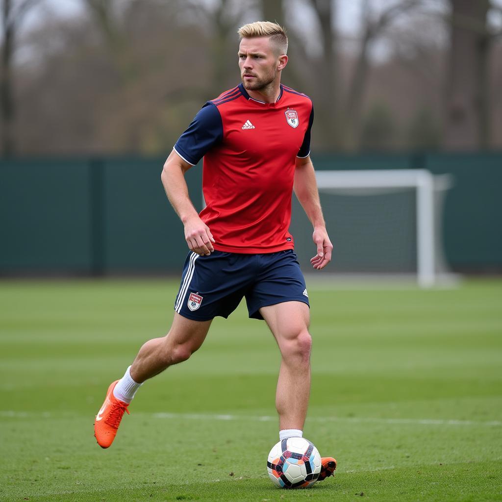 Erling Haaland participates in intense training drills