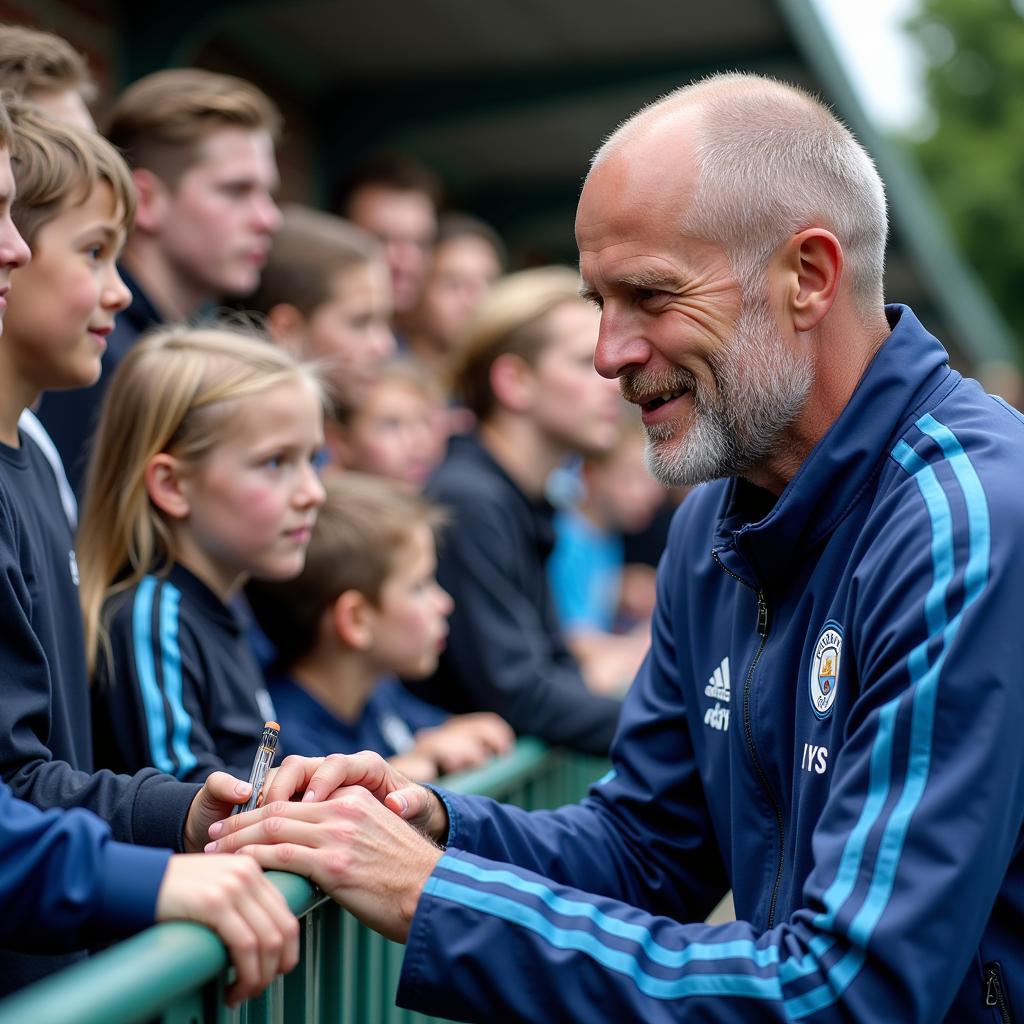 Haaland Interacting with Man City Fans