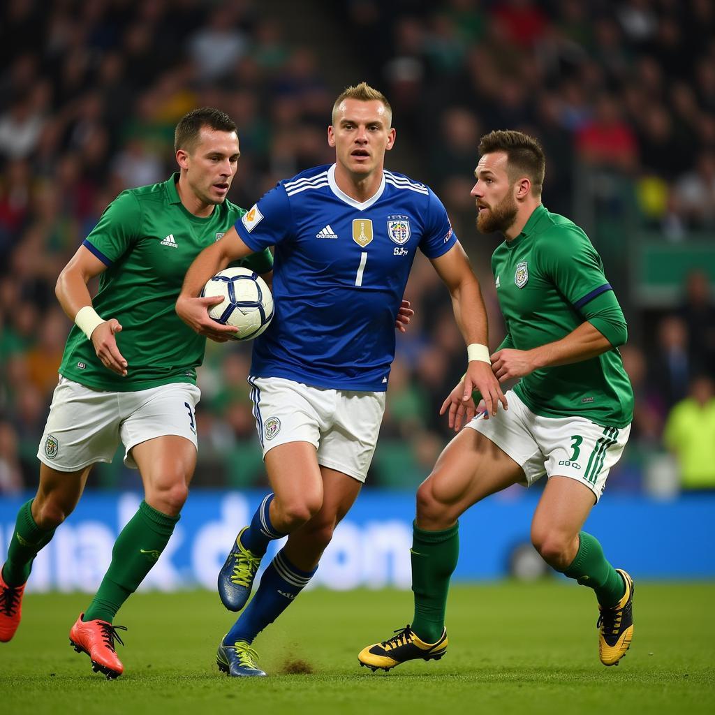 Haaland facing Ireland defenders