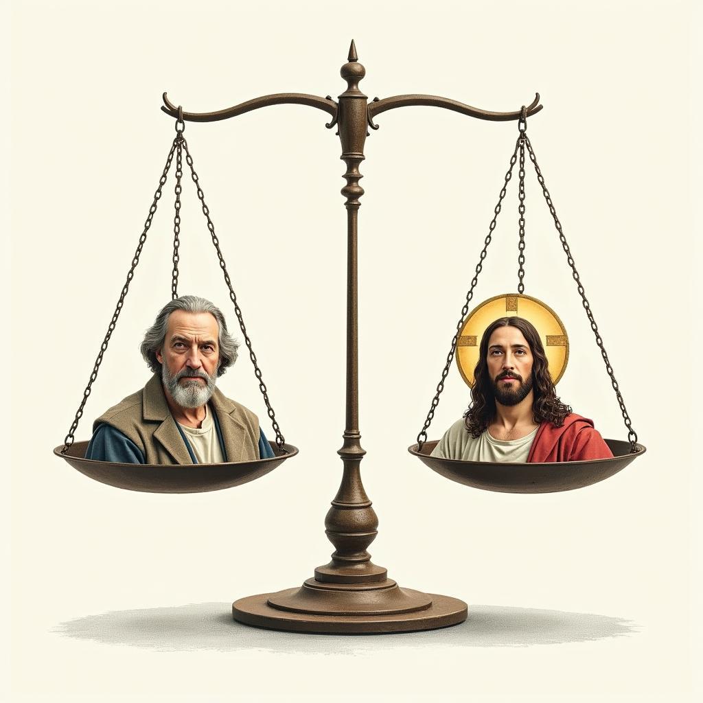 A graphic depicting a scale weighing "Haaland" on one side and "Jesus" on the other, representing the difficult decision FPL managers face.