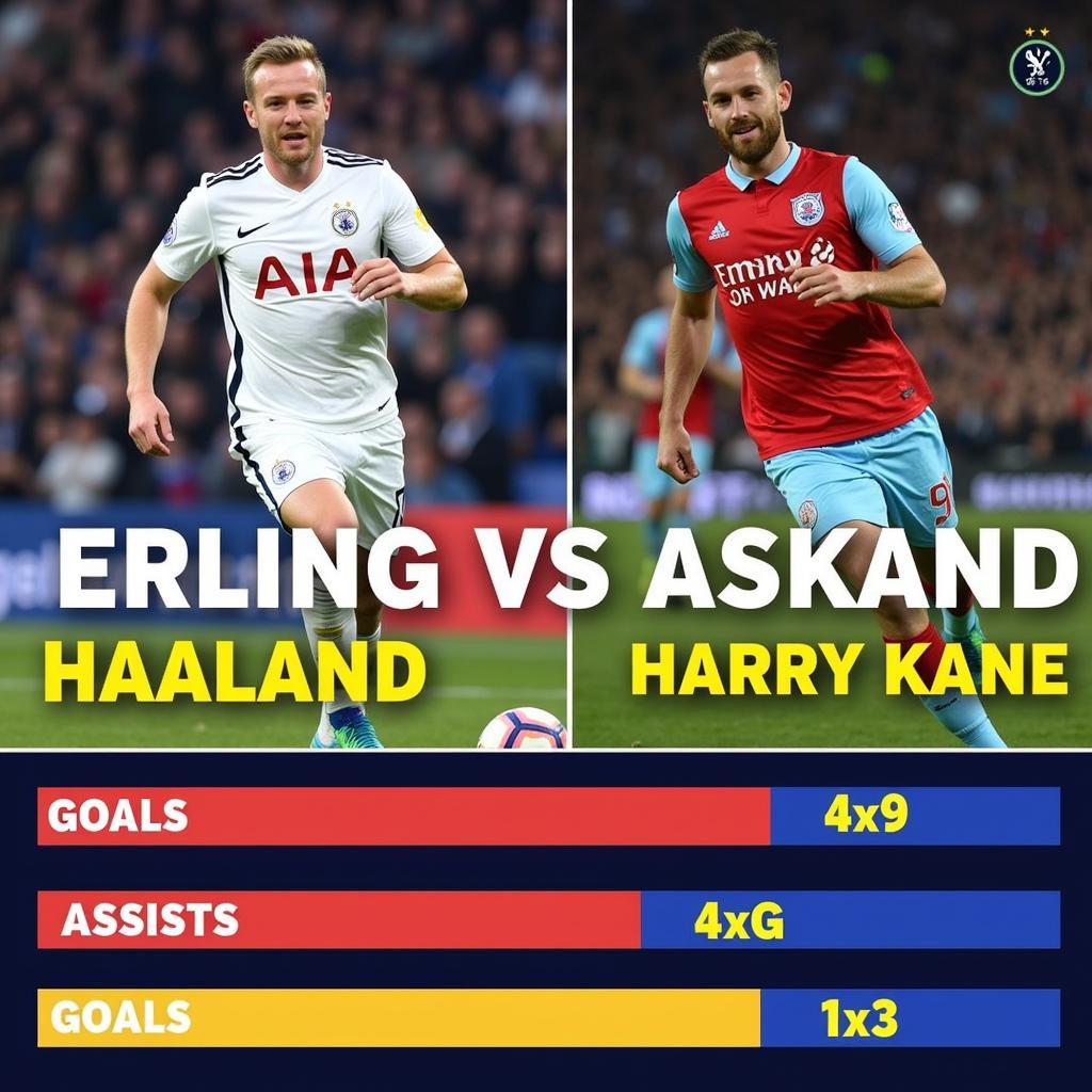 Haaland vs. Kane Comparison Image