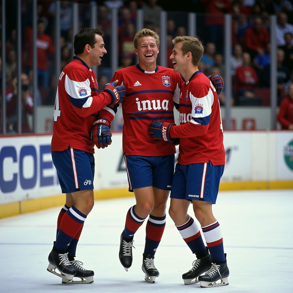 Erling Haaland laughing after scoring a goal