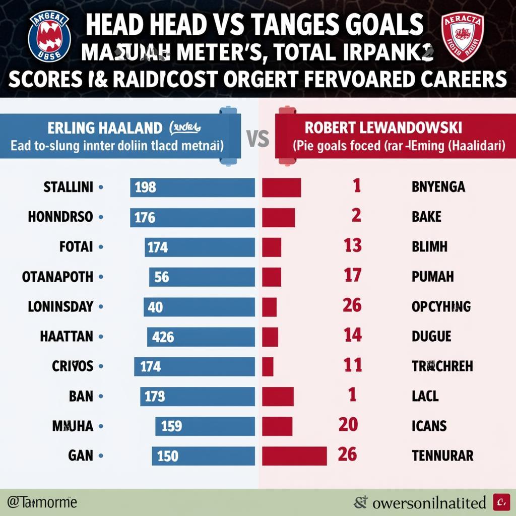 Haaland and Lewandowski Goals Comparison