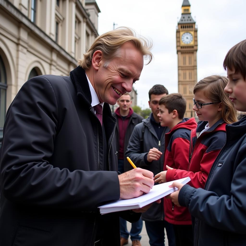 Haaland Interacting with London Fans