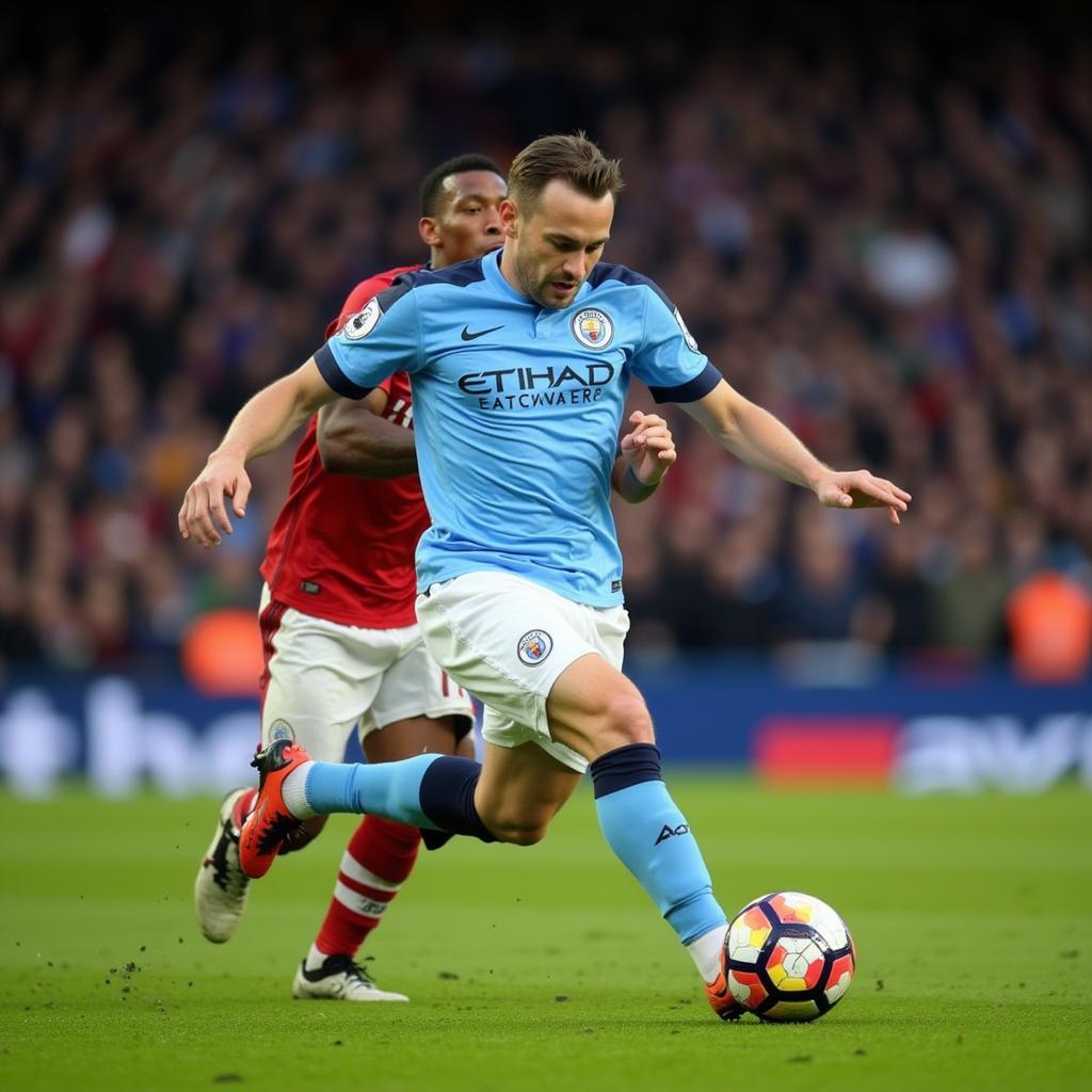 Haaland in Action for Man City