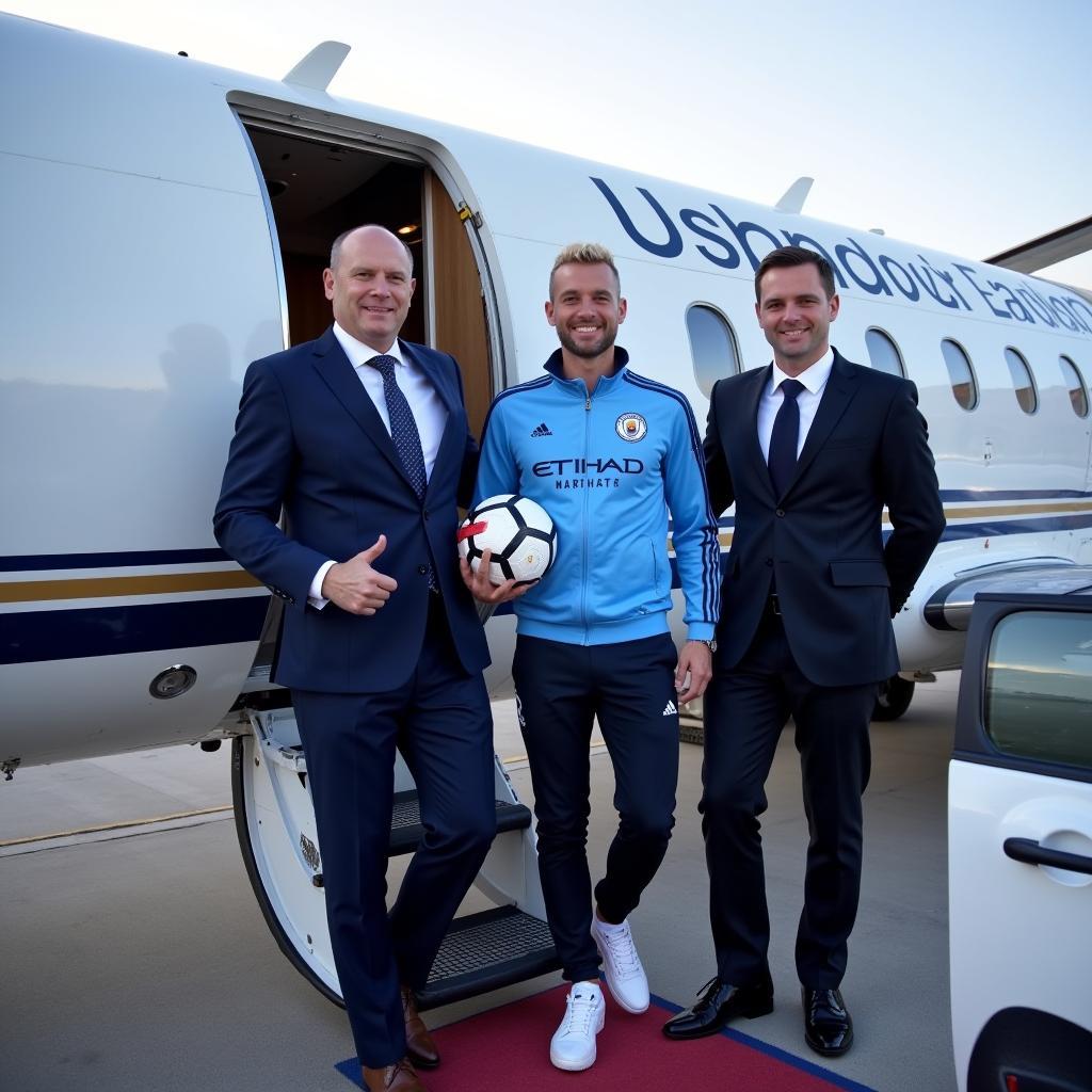 Erling Haaland Arriving at Manchester City