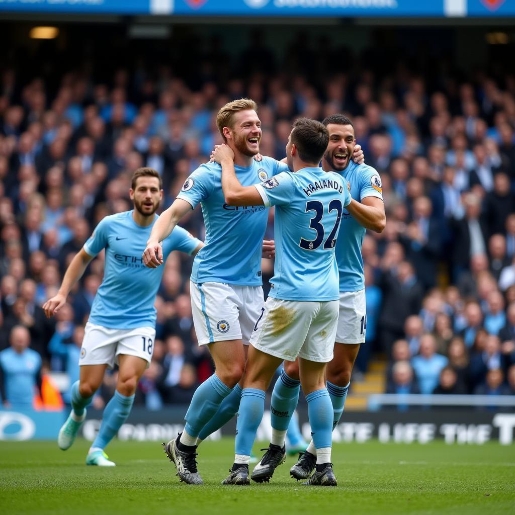 Haaland's first goal for Man City