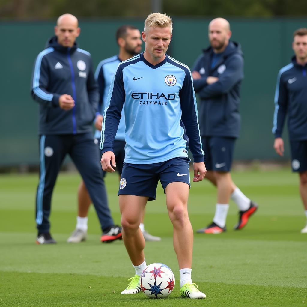 Haaland Training with Man City in 2023