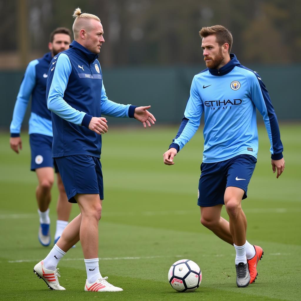 Haaland Training with Manchester City