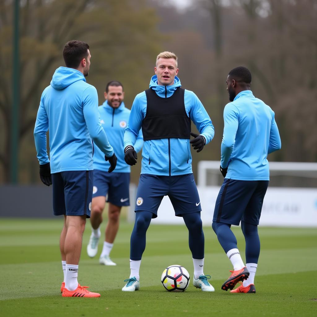 Haaland training with Manchester City