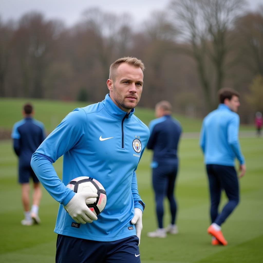 Erling Haaland training with Manchester City