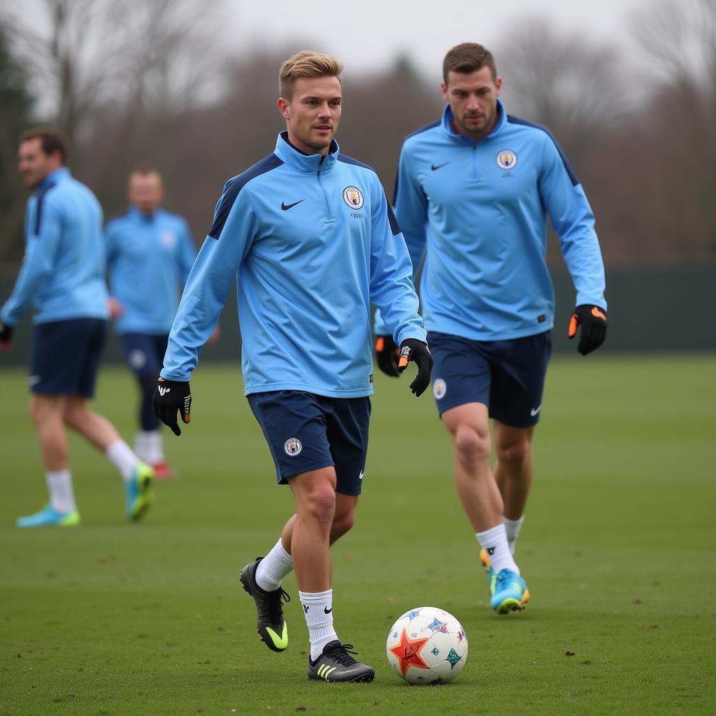 Haaland in training with Manchester City