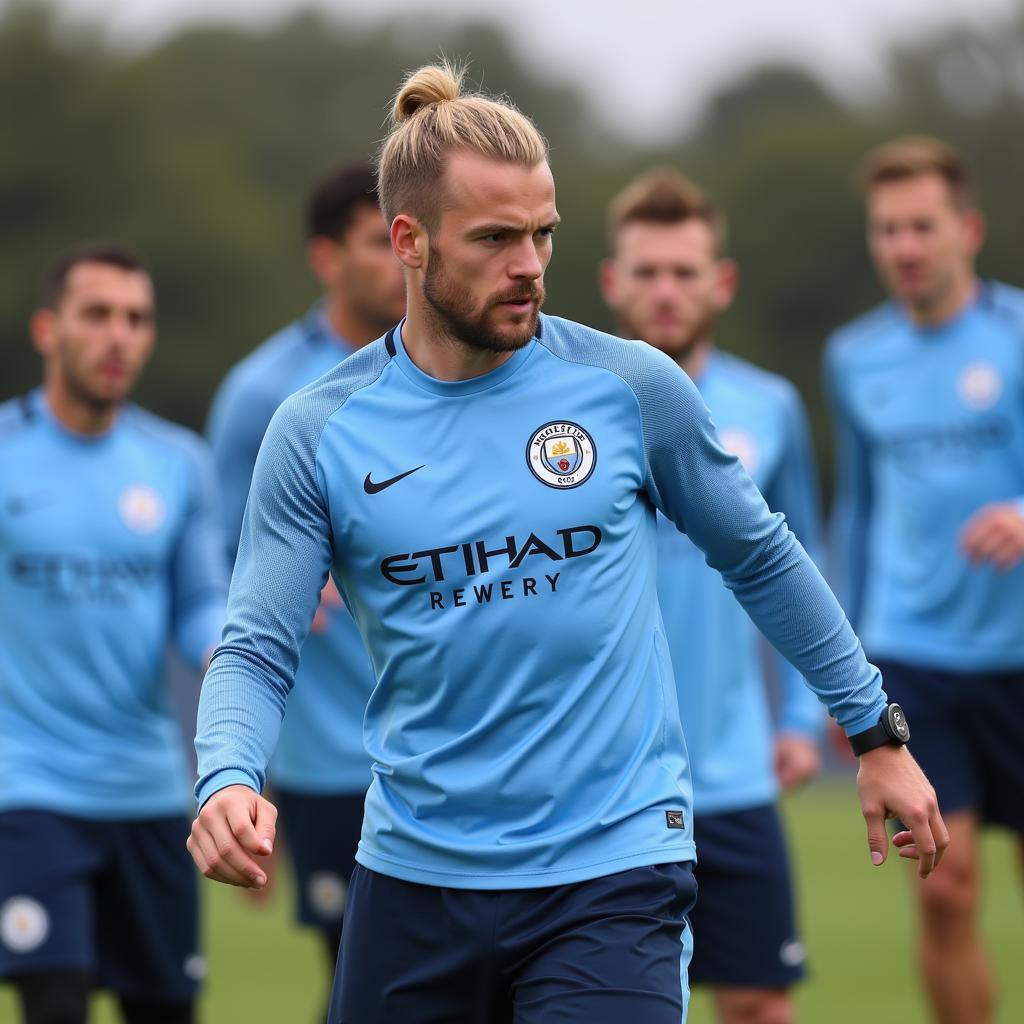 Haaland Training with Man City Squad