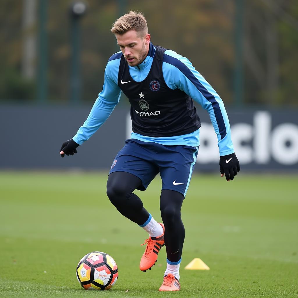 Haaland in Manchester City Training Gear