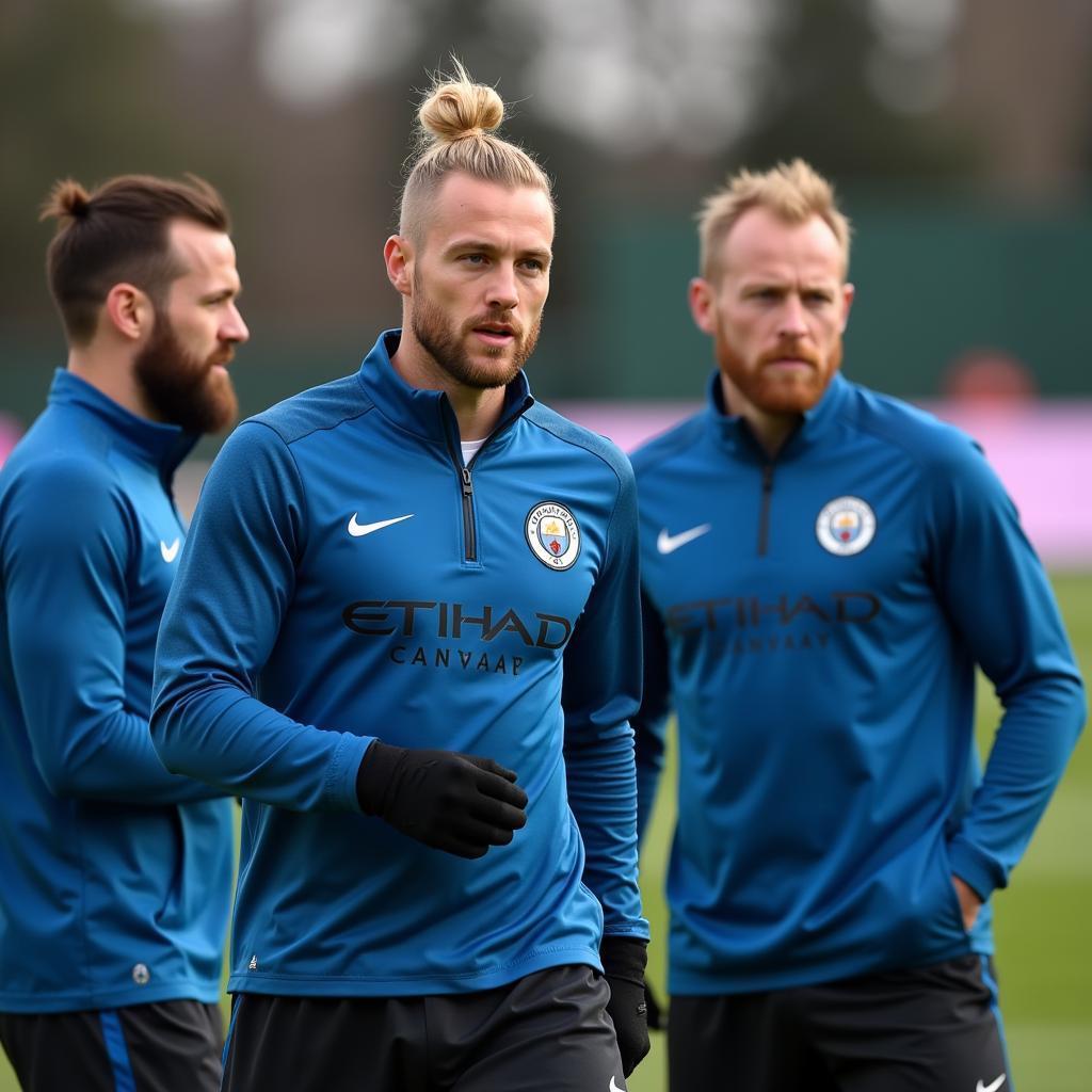 Haaland Training with Manchester City