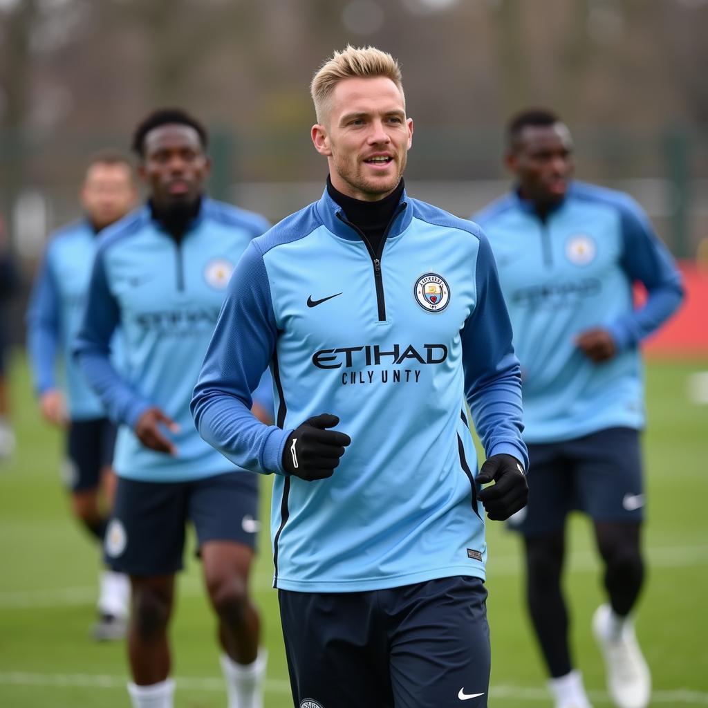 Haaland Training with Manchester City