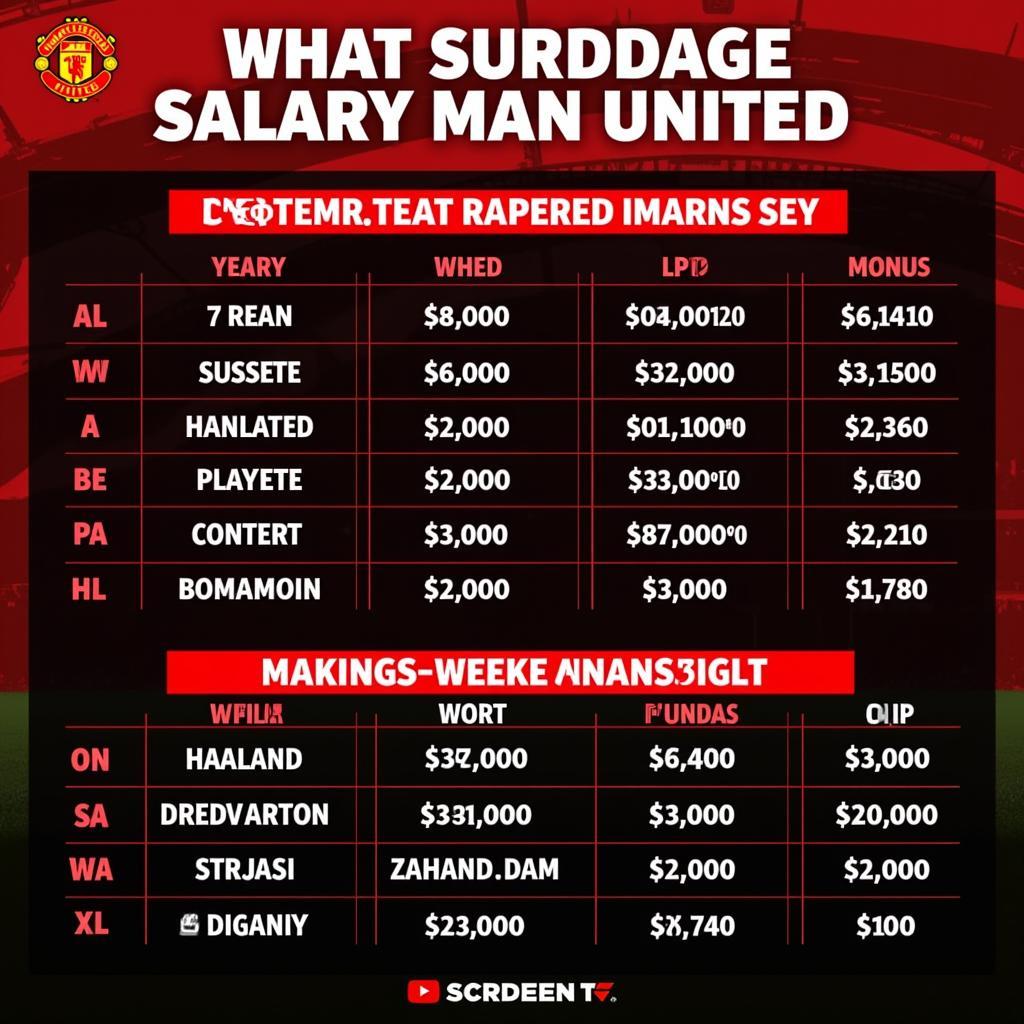 Haaland Salary Comparison with Other Man Utd Players