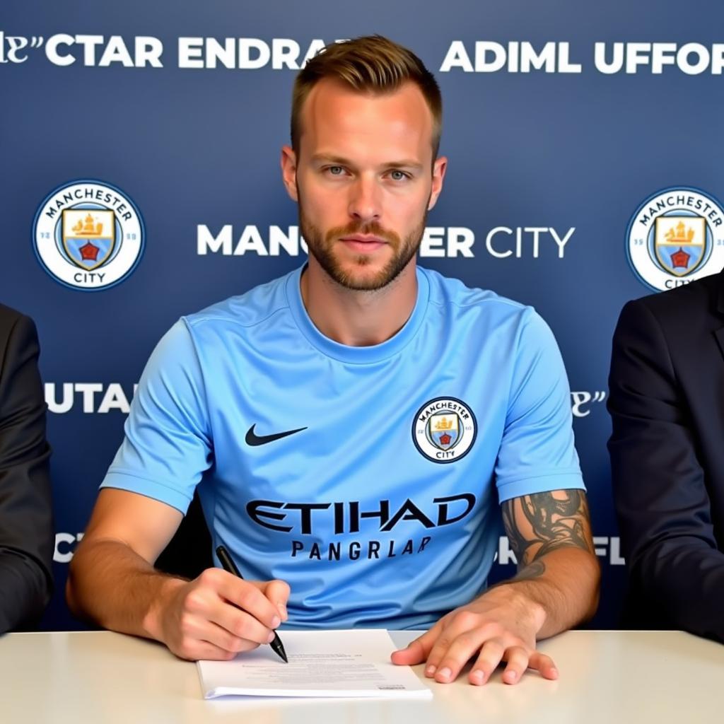 Erling Haaland Signing Ceremony with Manchester City