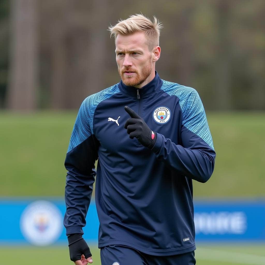 Haaland training with Manchester City