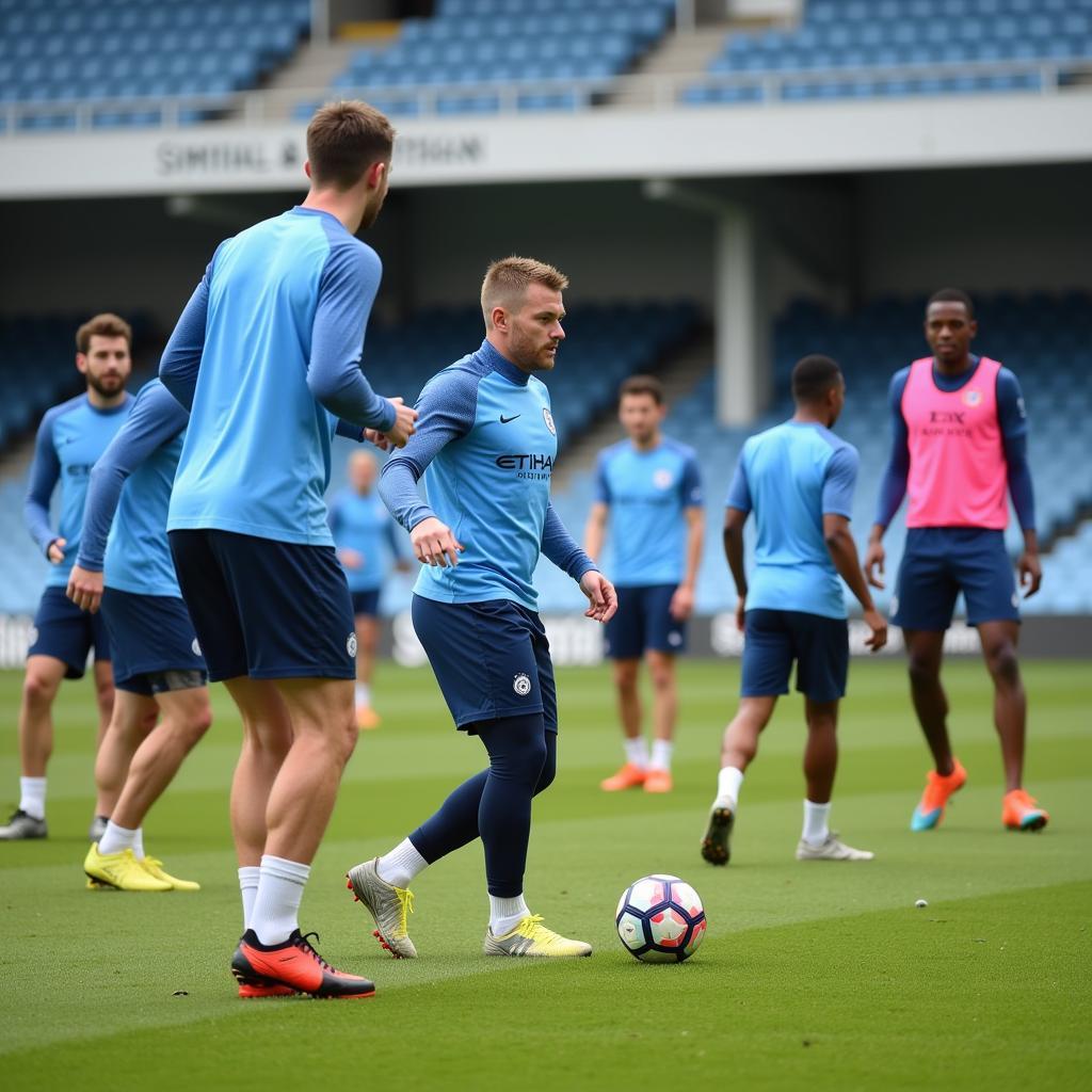 Haaland training with Manchester City