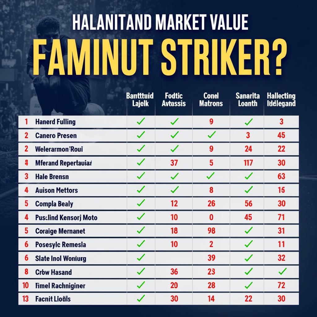 Haaland's Market Value Compared to Other Strikers