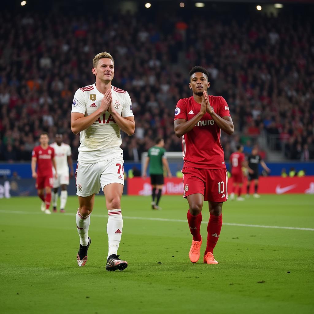 Haaland and Mbappe Celebrating Goals