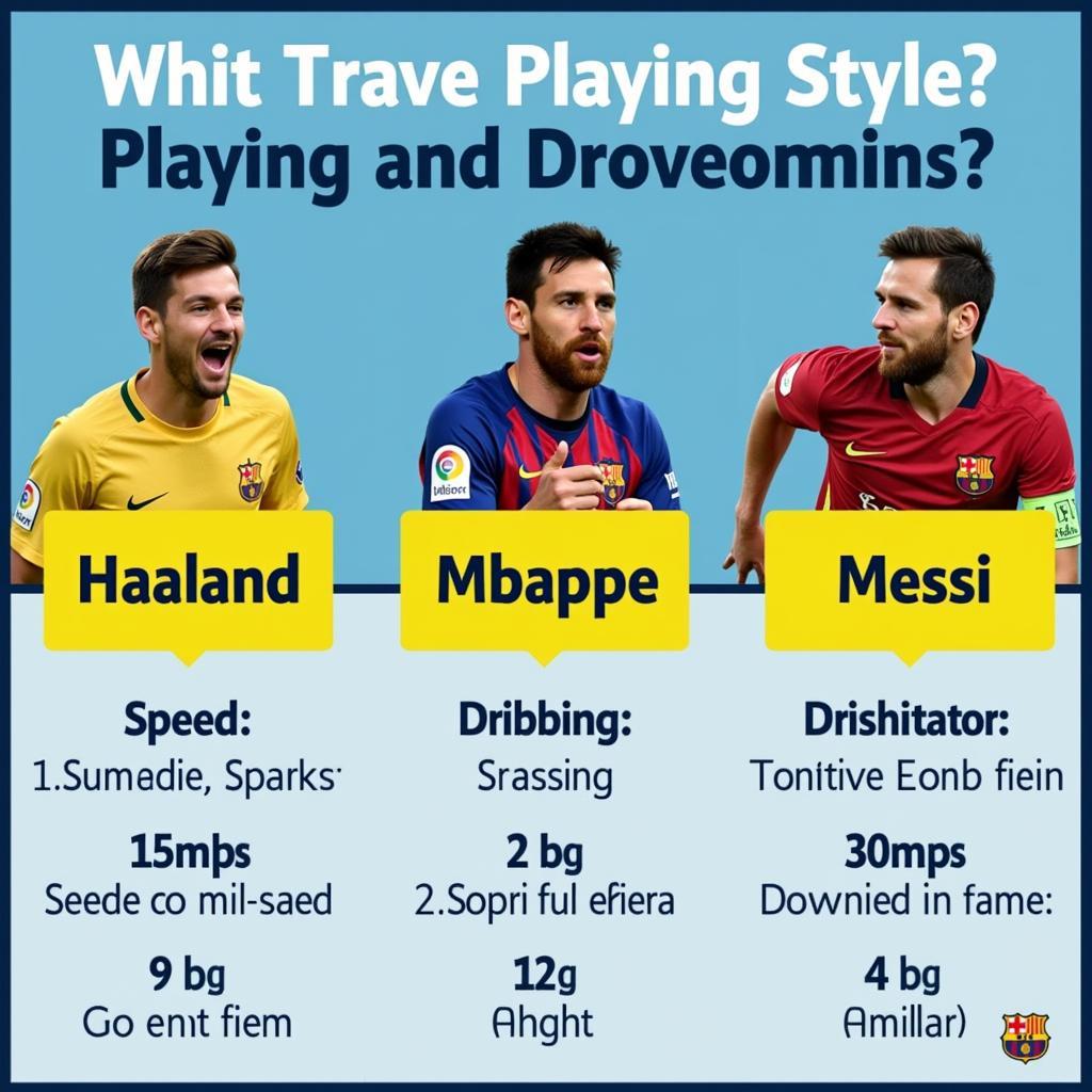 Haaland, Mbappe, and Messi: Different Play Styles