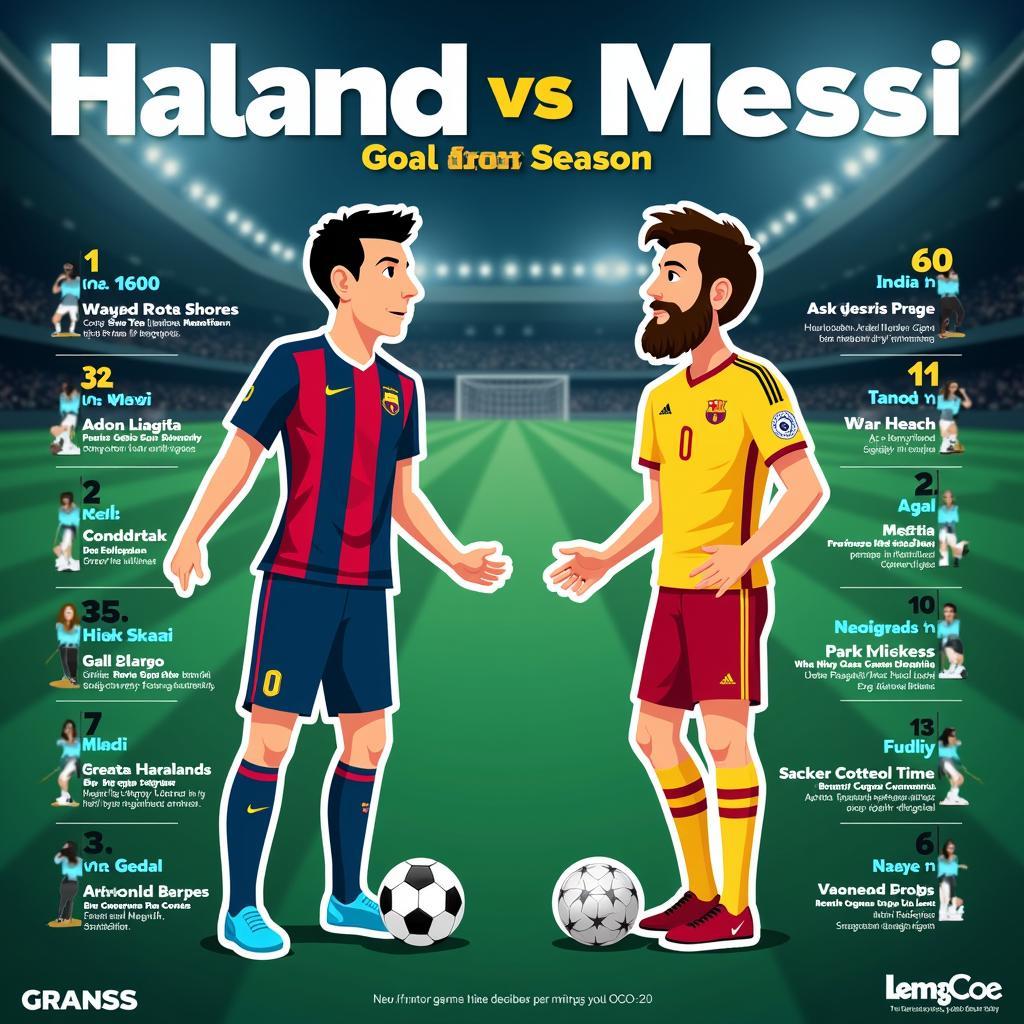 Haaland and Messi Goal Scoring Comparison