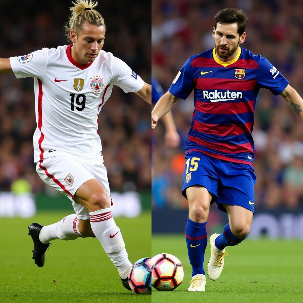 Haaland and Messi Playing Styles