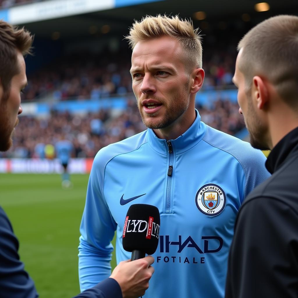 Haaland in a Pre-Match Interview for MNF