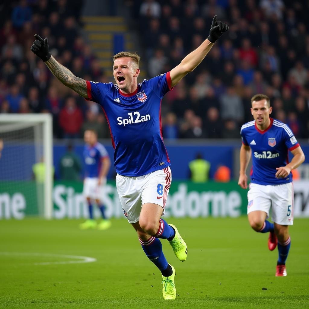 Haaland scoring for Molde FK