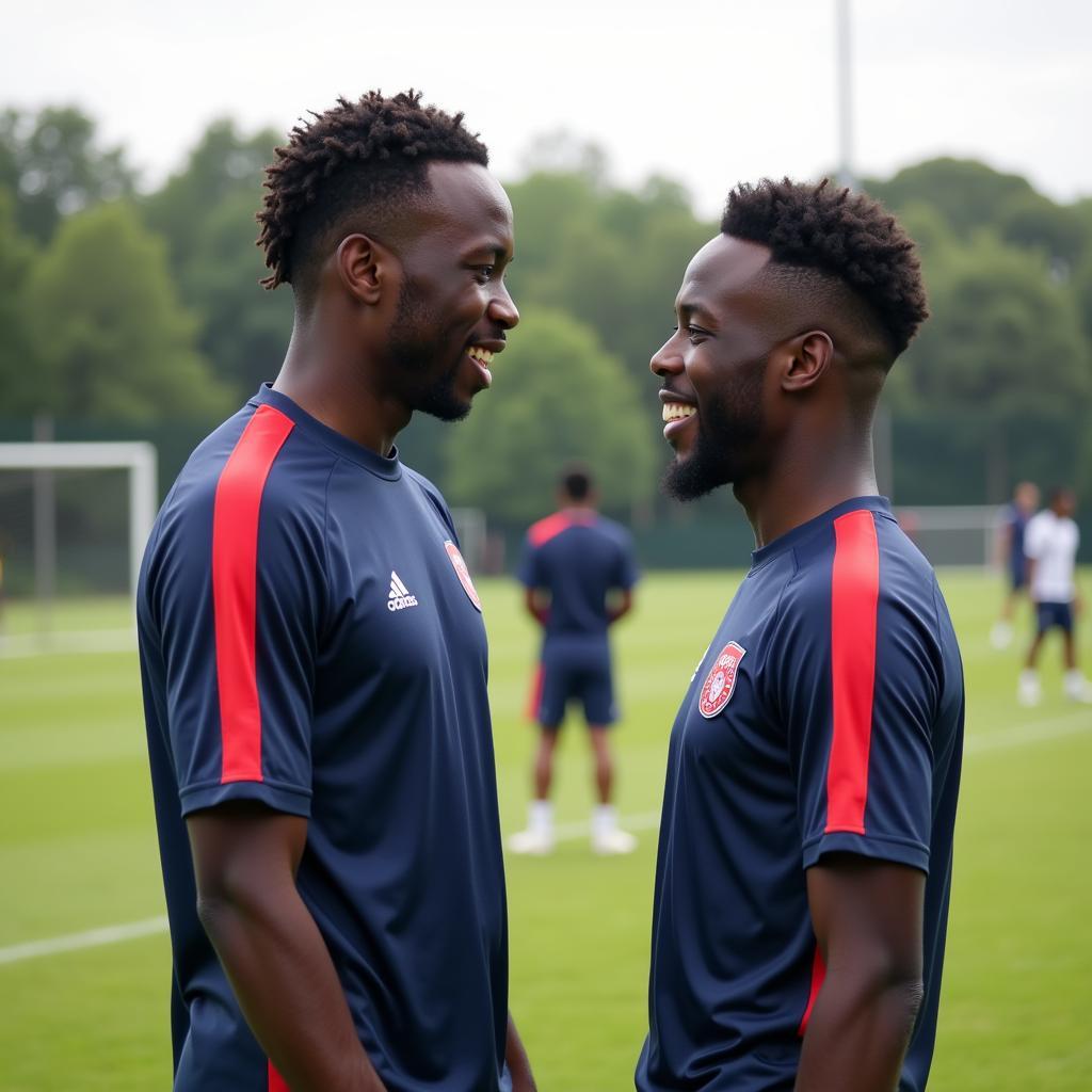 Haaland and Moukoko training together