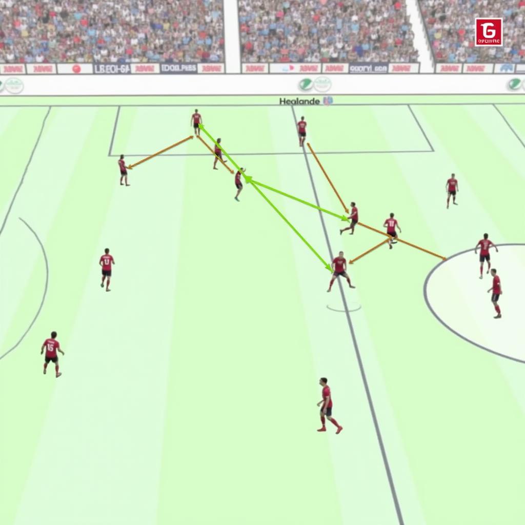 Haaland's intelligent movement and positioning in the box