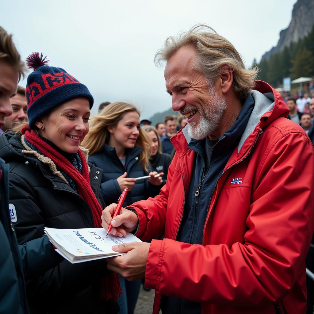 Haaland with Norwegian Fans