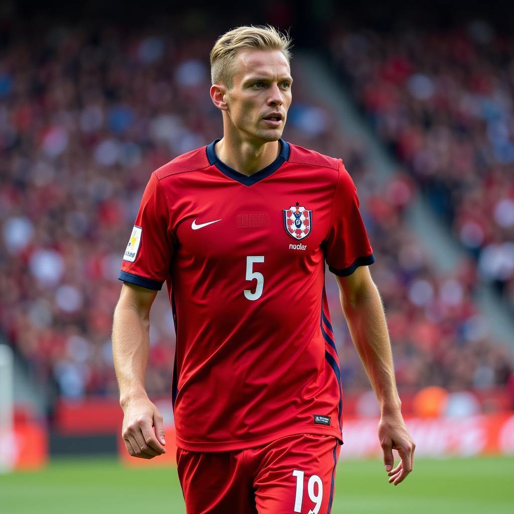 Erling Haaland playing for Norway National Team