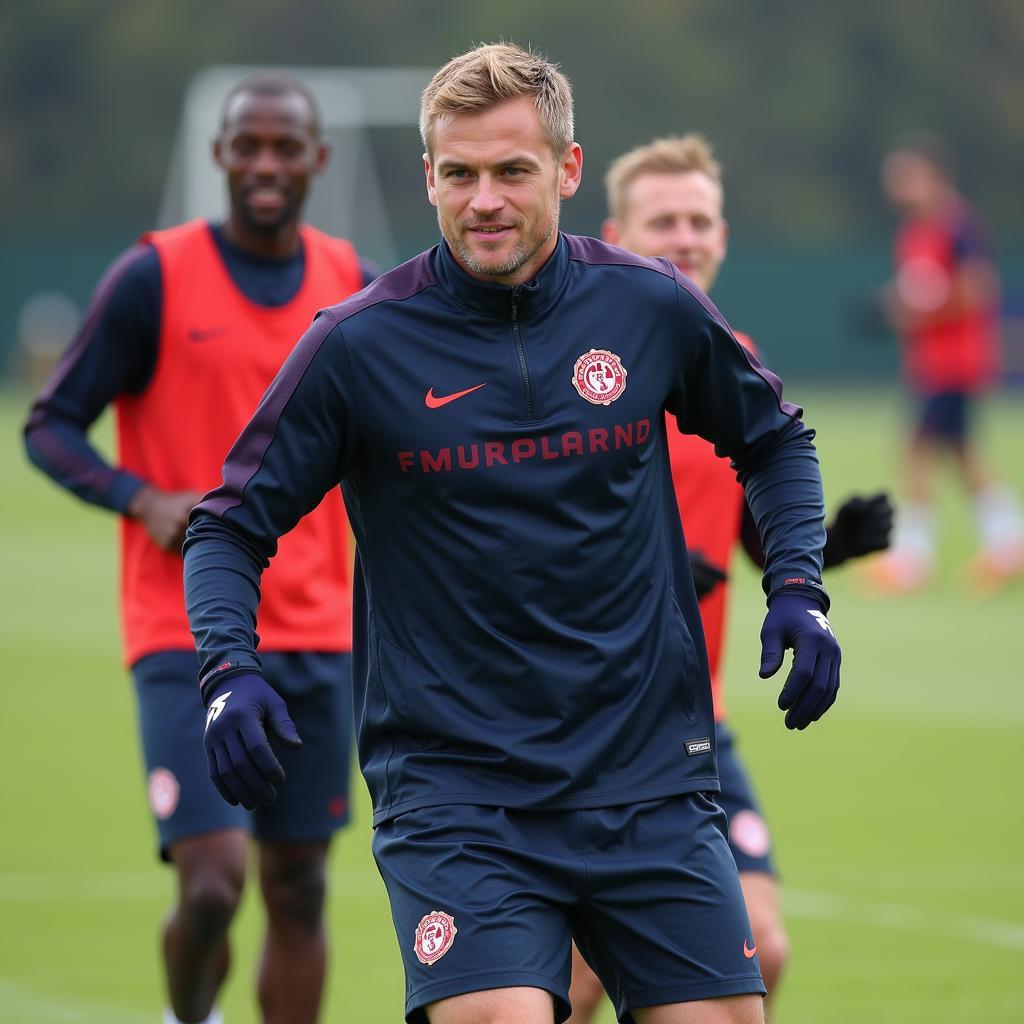 Haaland training with the Norway squad