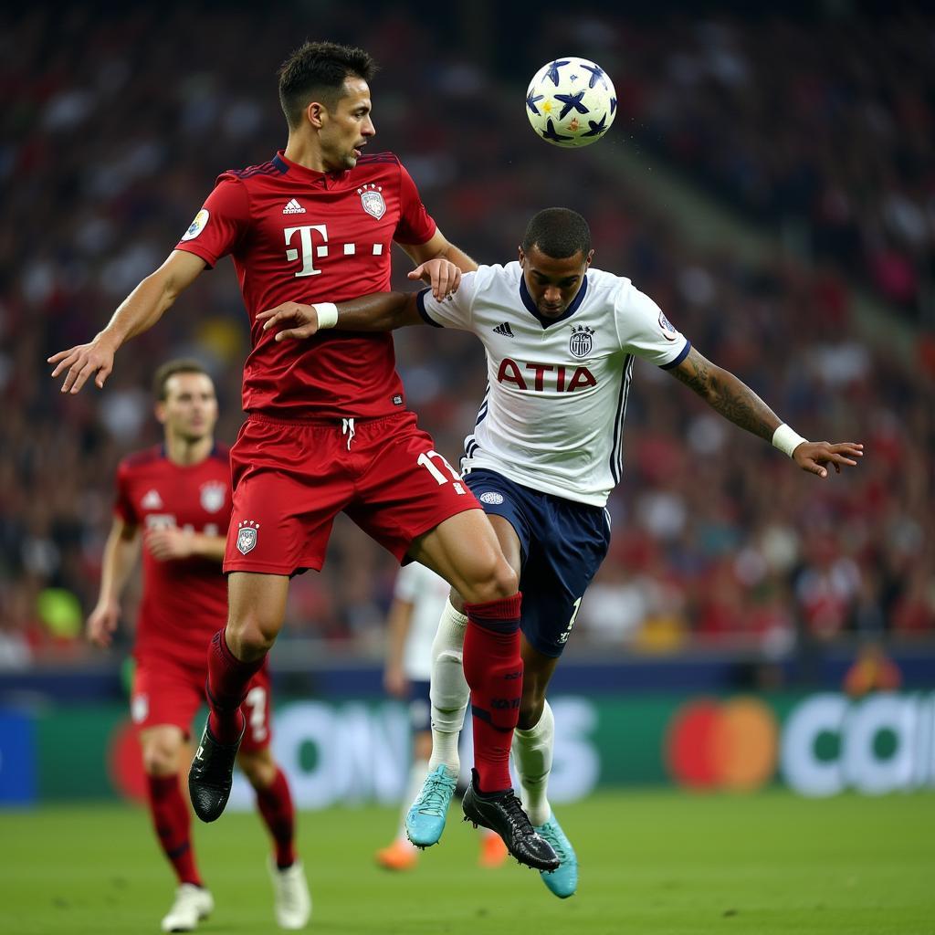 Haaland and Nunez Contesting a Header