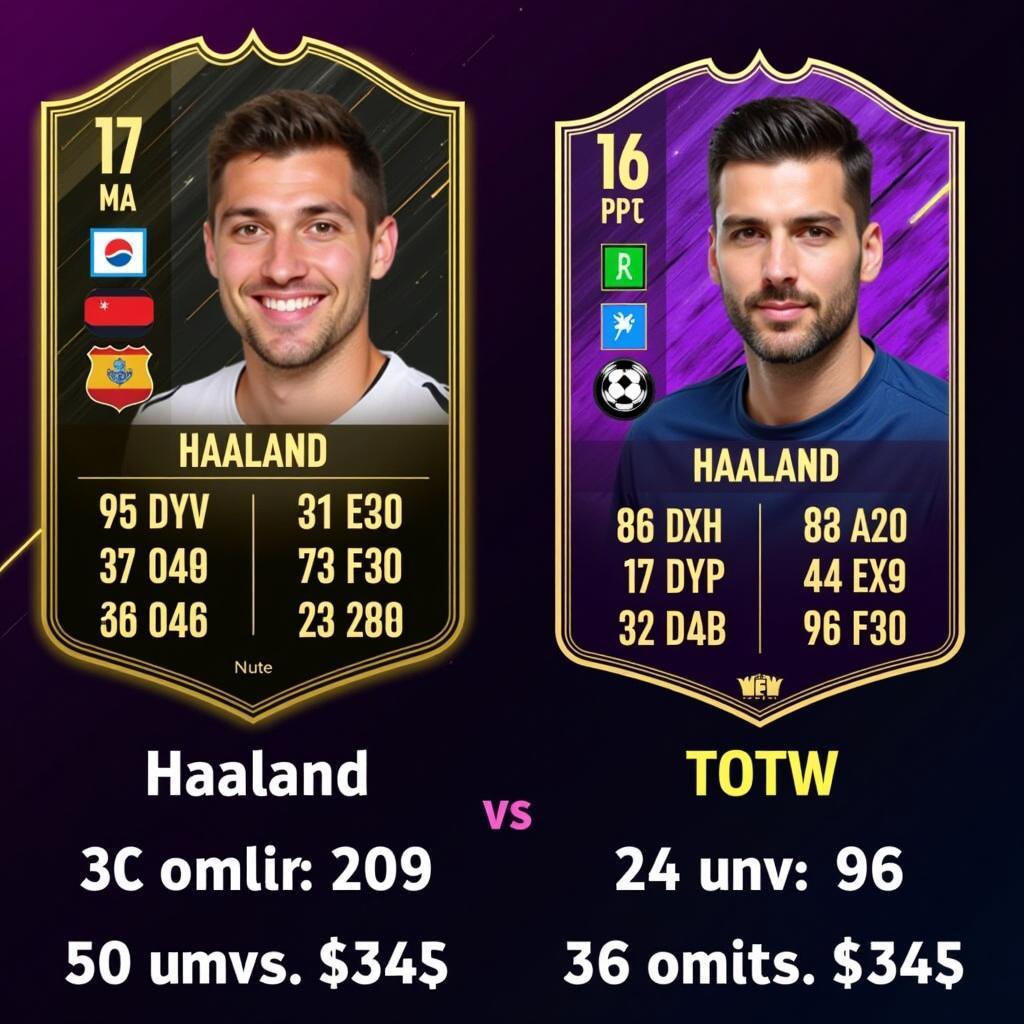 Haaland OTW vs. TOTW Card Comparison