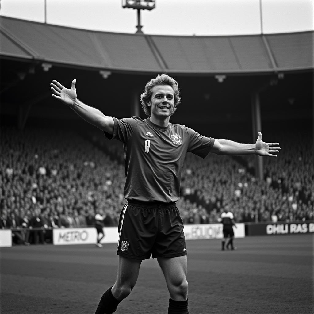 Haaland Celebrating a Goal in Paris