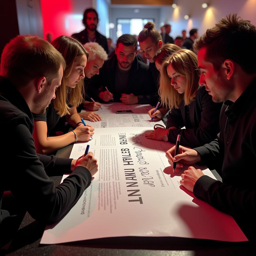 Fans signing a petition to support Erling Haaland