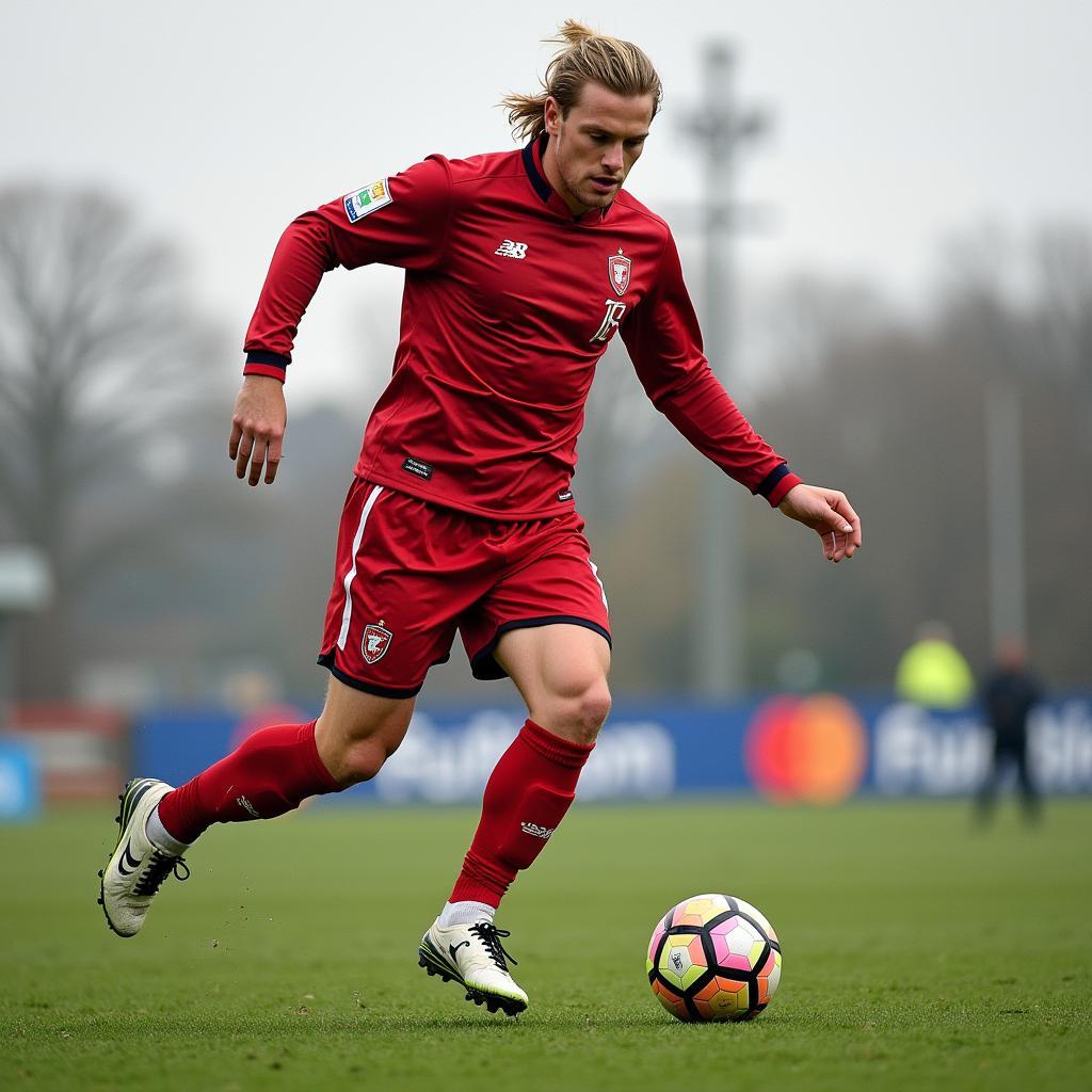 Erling Haaland Playing Football