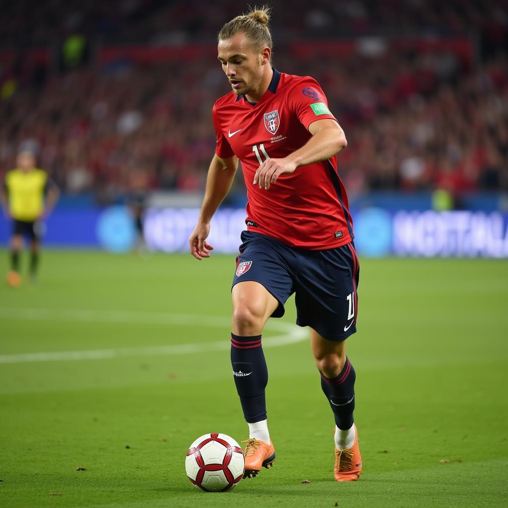 Haaland in Action for Norway