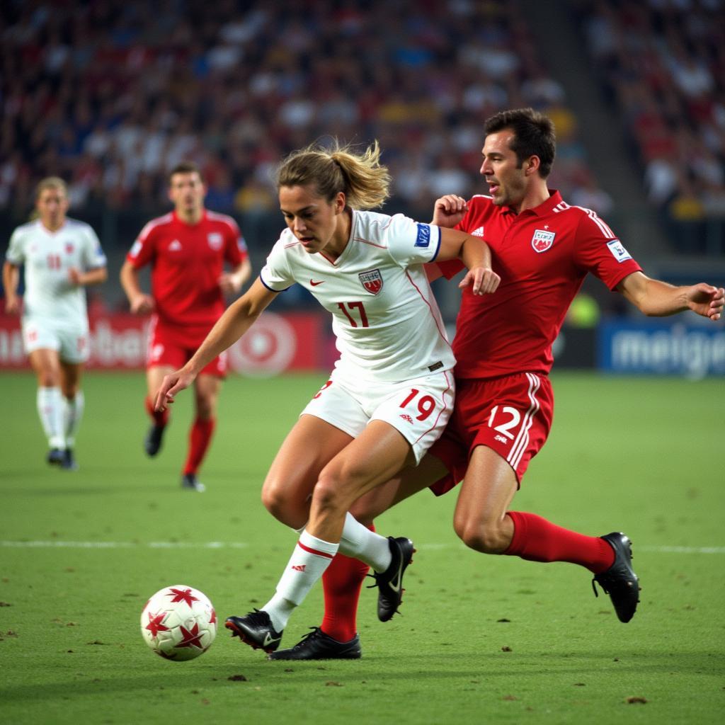 Haaland in match action in Poland